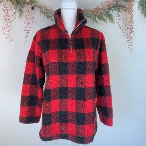 ‼️ SOLD ‼️ Buffalo Plaid Sherpa Sweatshirt